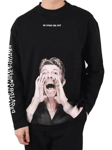 BOWIE Scream Long Sleeve T Shirt Black NUS19291 - IH NOM UH NIT - BALAAN 1