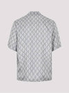 CD Diamond Silk Twill Short Sleeved Shirt Deep Grey - DIOR - BALAAN 3