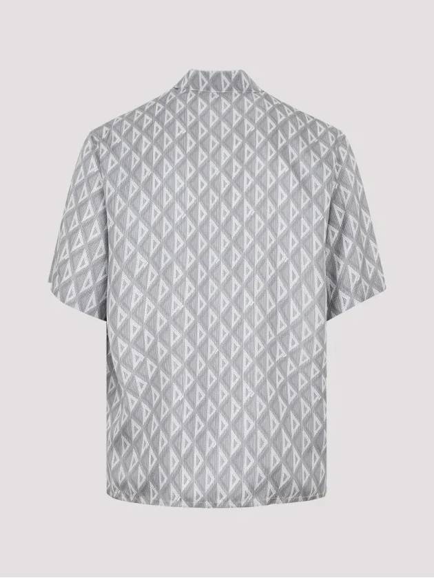 CD Diamond Silk Twill Short Sleeved Shirt Deep Grey - DIOR - BALAAN 3