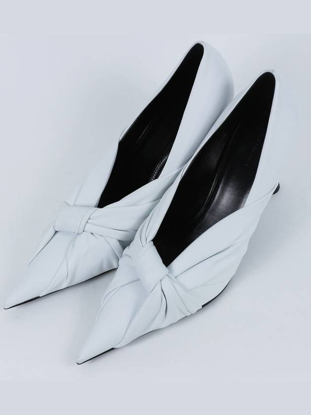 Twist Drapy Leather Pumps White - BALENCIAGA - BALAAN 2