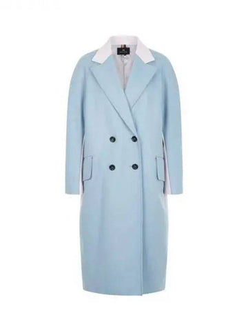 PS Women s Half Color Double Coat Light Blue 271213 - PAUL SMITH - BALAAN 1