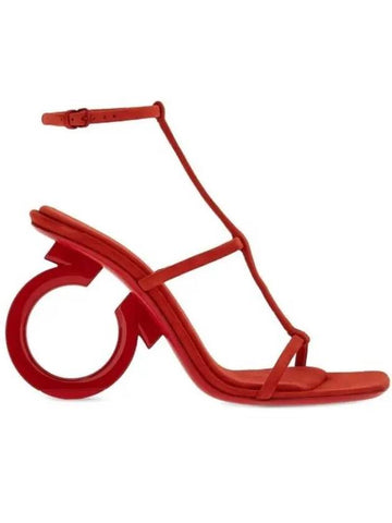 Salvatore Elina Sandals Red - SALVATORE FERRAGAMO - BALAAN 1