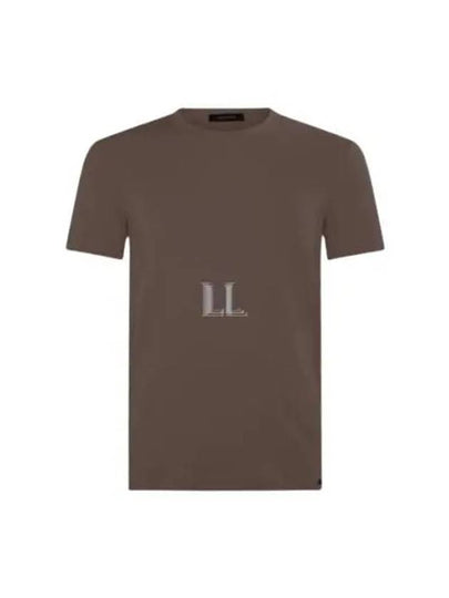 Cotton Crew Neck Short Sleeve T-Shirt Nude - TOM FORD - BALAAN 2