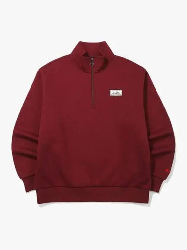 Diadora comfy brushed half zip up sweatshirt WINE - DIADORA - BALAAN 1