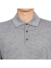 Men's Collar Knit Top Gray - JOHNSTONS OF ELGIN - BALAAN 7