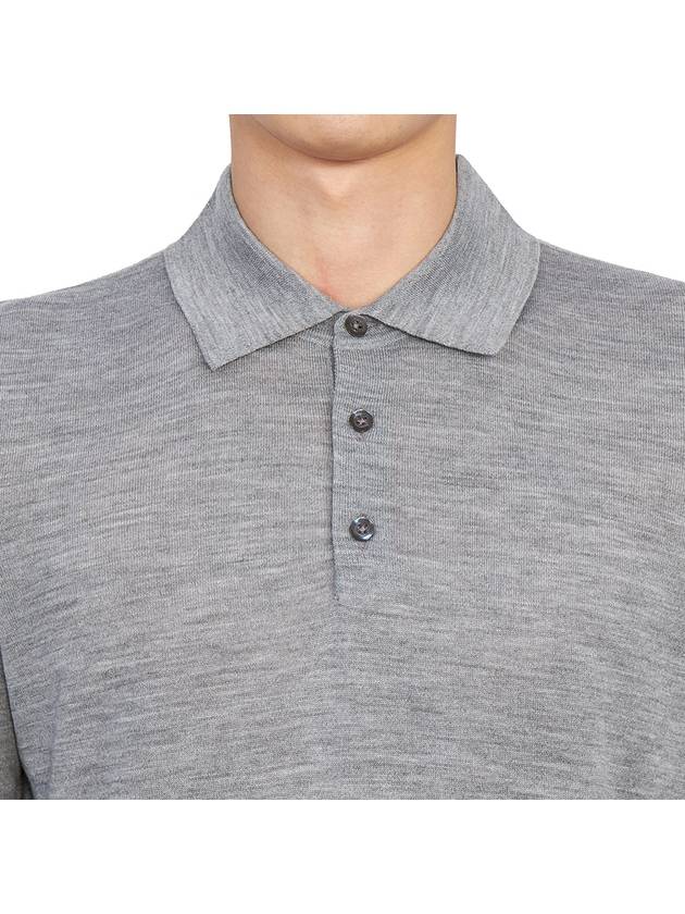 Men's Collar Knit Top Gray - JOHNSTONS OF ELGIN - BALAAN 7