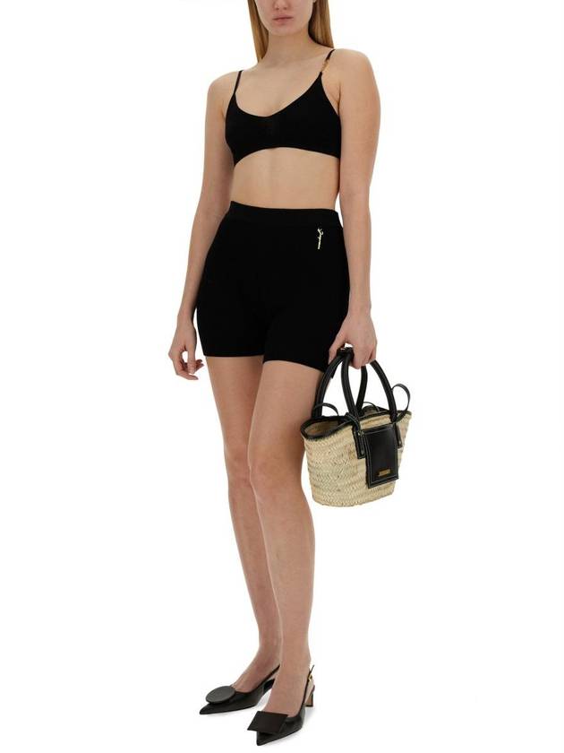 Le Bandeau Pralu Logo Knit Bra Black - JACQUEMUS - BALAAN 3