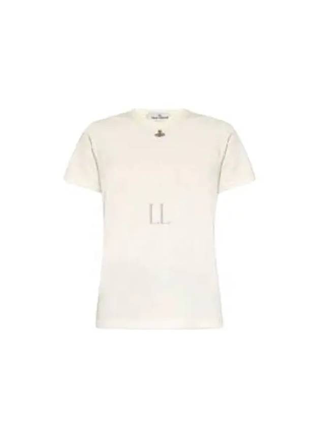 Embroided ORB Peru Short Sleeve T-Shirt White - VIVIENNE WESTWOOD - BALAAN 2