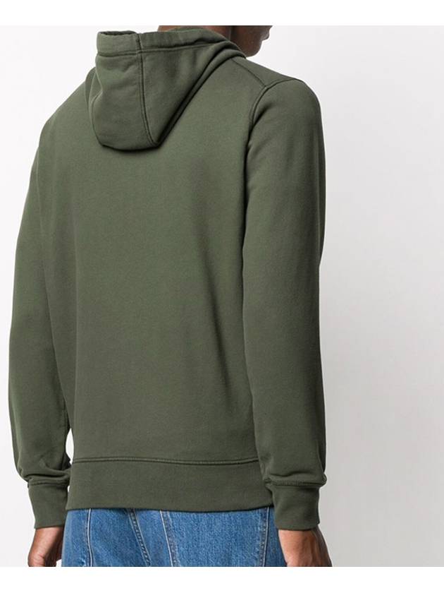 Wappen Logo Zip Up Hoodie Dark Green - STONE ISLAND - BALAAN 3