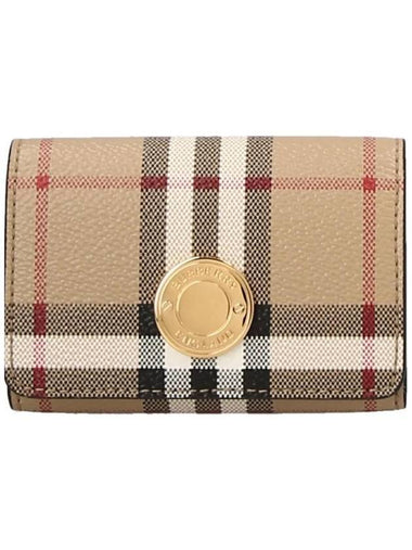 Check Detachable Chain Strap Wallet Archive Beige - BURBERRY - BALAAN 1