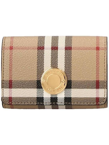 Check Detachable Chain Strap Wallet Archive Beige - BURBERRY - BALAAN 1