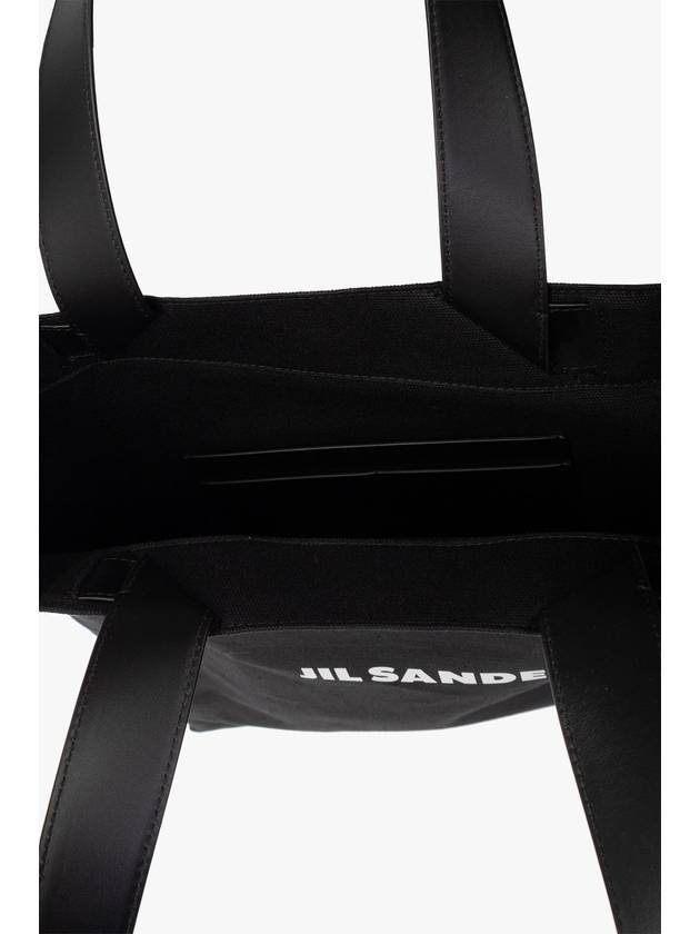 Logo Canvas Tote Bag Black - JIL SANDER - BALAAN 6