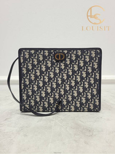 Used luxury goods Louis It Blue oblique jacquard 30 Montaine pouch bag - DIOR - BALAAN 1