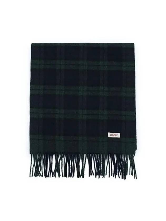 Drold Monsieur Unisex Tartan Check Scarf Muffler Dark Green CSF105 WS001 DGN - DROLE DE MONSIEUR - BALAAN 2