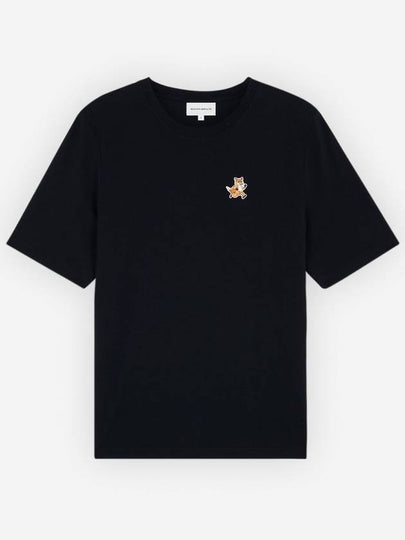 Speedy Fox Patch Comfort Short Sleeve T-Shirt Black - MAISON KITSUNE - BALAAN 2