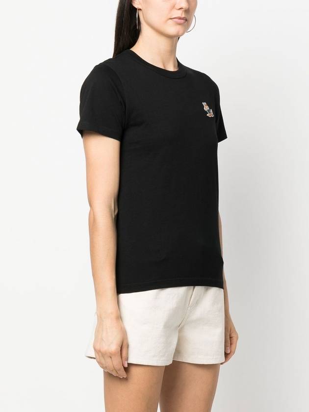 Dressed Fox Patch Short Sleeve T-Shirt Black - MAISON KITSUNE - BALAAN 4