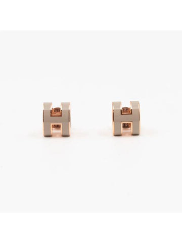 Pop H Mini Earrings Rose Gold - HERMES - BALAAN 1