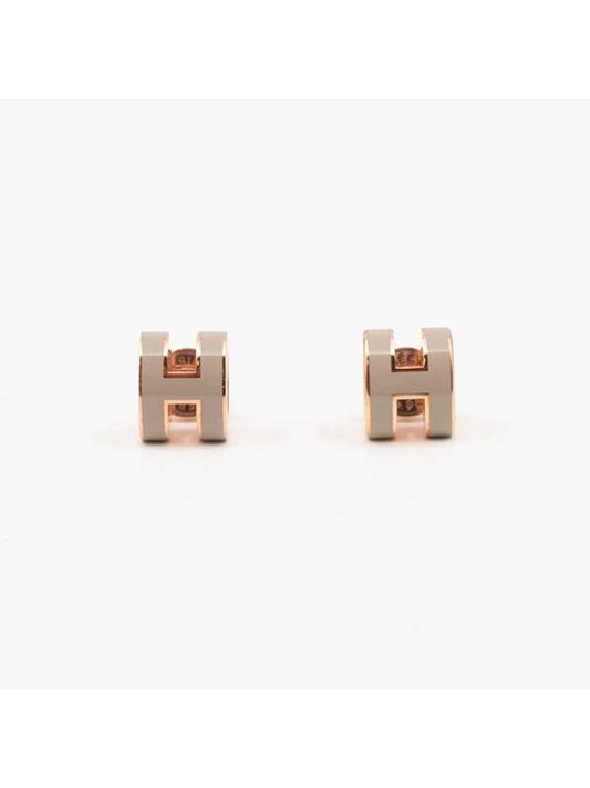 Pop H Mini Earrings Rose Gold - HERMES - BALAAN 1