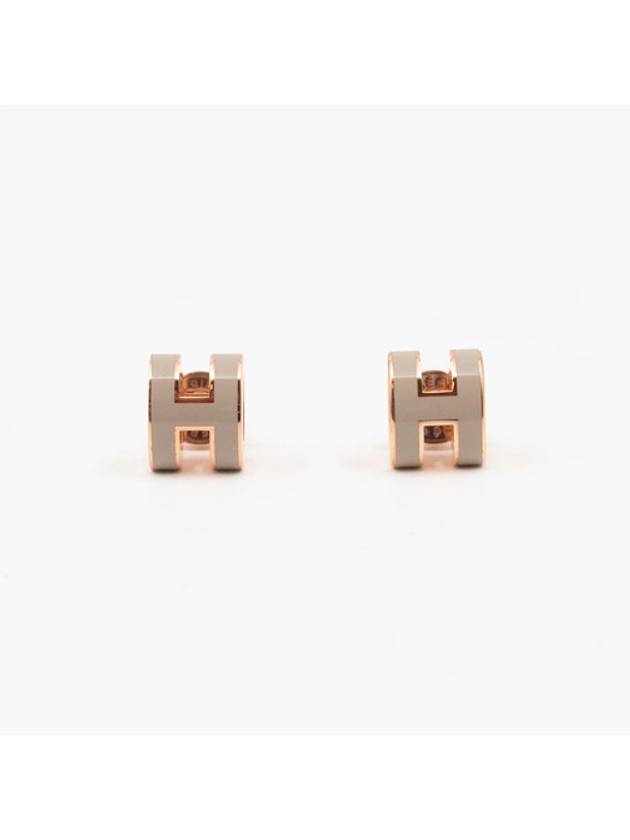 Pop-Ache Mini Earrings MINI POP H New Gold Rose Gold STK - HERMES - BALAAN 1