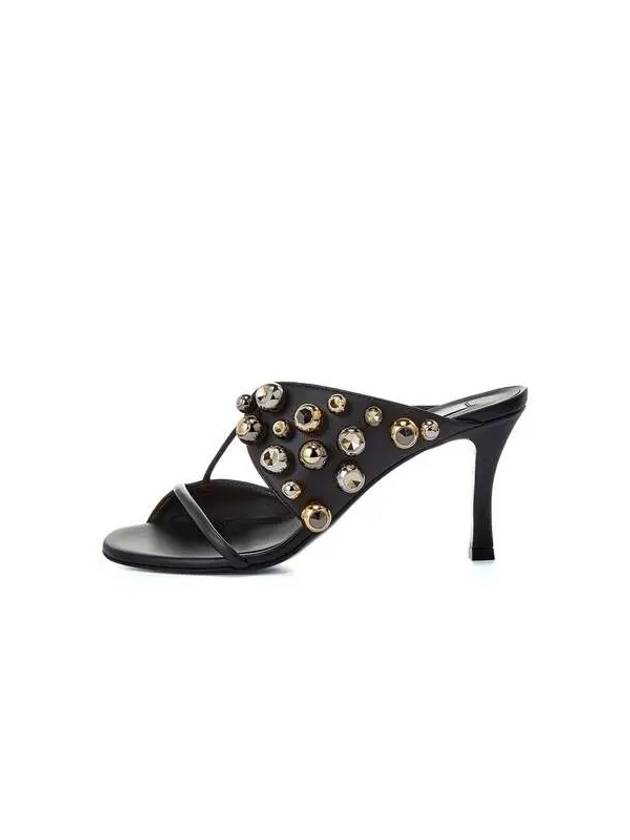 Stella 100 lace up studded mules black - STELLA MCCARTNEY - BALAAN 1