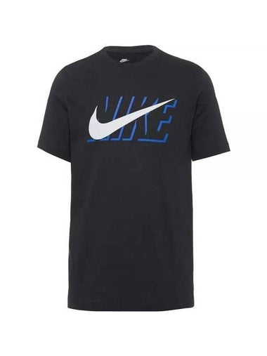 Swoosh Block Short Sleeve T-Shirt Black - NIKE - BALAAN 1