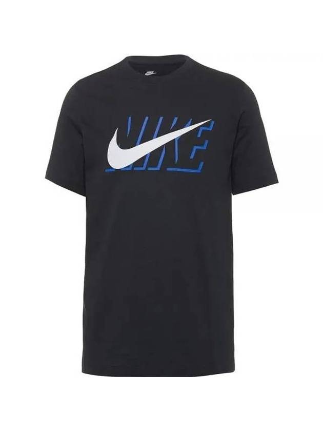 Swoosh Block Short Sleeve T-Shirt Black - NIKE - BALAAN 1