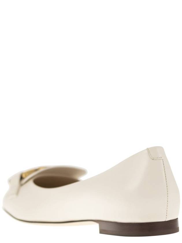 Kate Leather Ballerina White - TOD'S - BALAAN 4