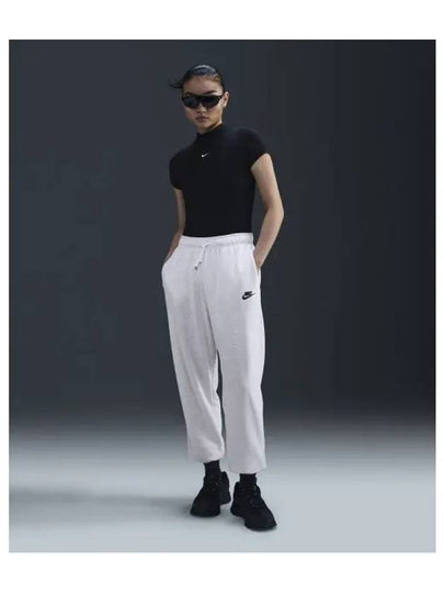 Club Fleece Mid-Rise Oversized Track Pants White - NIKE - BALAAN 2