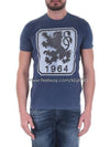 Men's Front Pocket 1964 Lion Printing Short Sleeve TShirt S71GD0518 S22427 470 - DSQUARED2 - BALAAN 7