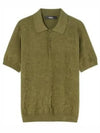 Barocco Knit Polo Shirt Green - VERSACE - BALAAN 2