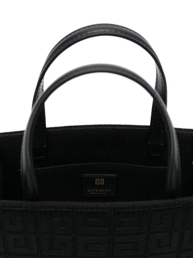 Mini G-Tote Shopping Bag In 4G Embroidery Black - GIVENCHY - BALAAN 5