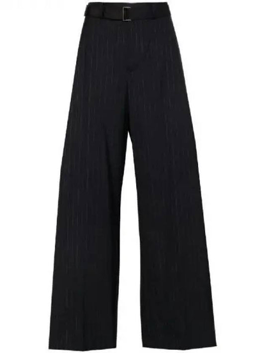 Belted striped wool blend pants 270925 - SACAI - BALAAN 1