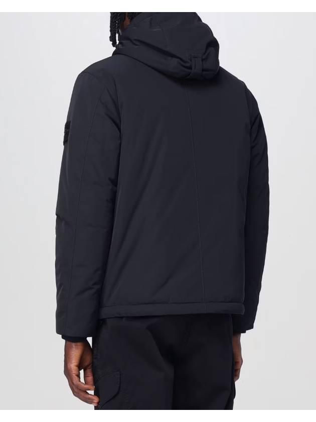 Techno Fabric Hooded Jacket Navy - STONE ISLAND - BALAAN 7