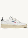 Medalist Leather Metal Silver Tab Low Top Sneakers White - AUTRY - BALAAN 2