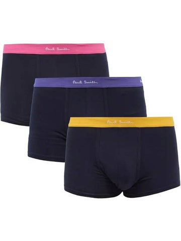 3 Pack Logo Jacquard Band Jersey Boxer Drawn Boxers Navy - PAUL SMITH - BALAAN 1