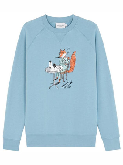 Oly Coffee Fox Classic Cotton Sweatshirt Blue - MAISON KITSUNE - BALAAN 2