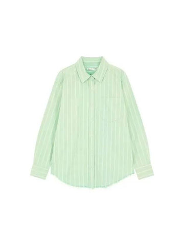 alexanderwang t Fringe hem striped shirt green 271041 - ALEXANDER WANG - BALAAN 1