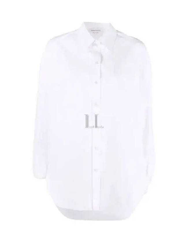 Women's Cocoon Sleeve Shirt Optical White - ALEXANDER MCQUEEN - BALAAN 2