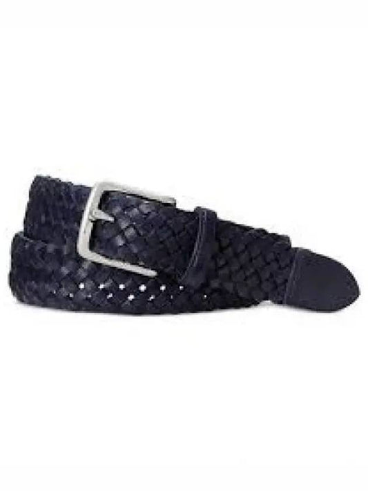 Braided leather belt navy 1236778 - POLO RALPH LAUREN - BALAAN 1