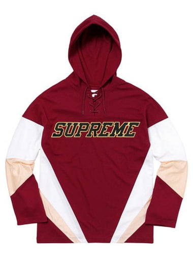 Hooded Hockey Jersey Burgundy - SUPREME - BALAAN 1