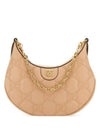 GG Matelasse Half Moon Small Shoulder Bag Beige - GUCCI - BALAAN 1