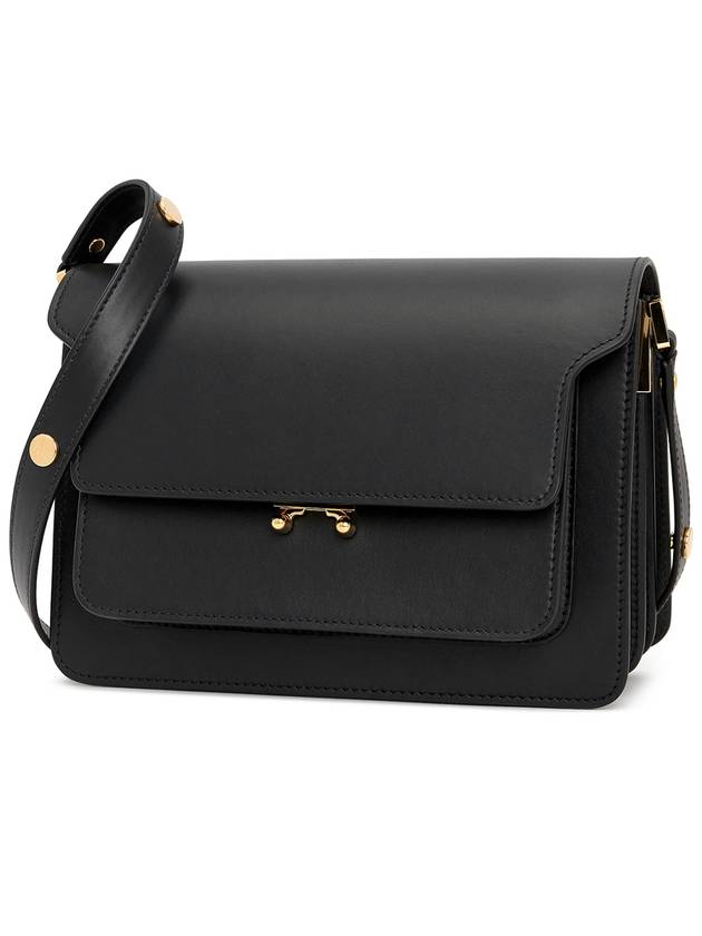 Trunk Medium Calfskin Shoulder Bag Black - MARNI - BALAAN 3