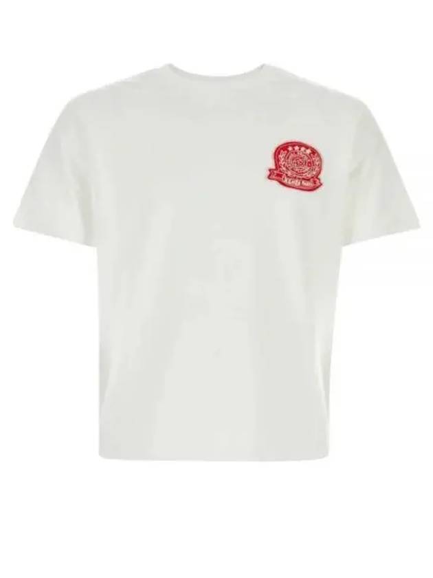 Draw Varsity Embroidered Cotton Short Sleeve T-shirt White - KENZO - BALAAN 2