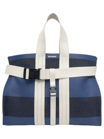 Parallepipedo tote bag denim dark navy handbag - SUNNEI - BALAAN 1