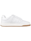 61 Cracked Leather Low Top Sneakers White - SAINT LAURENT - BALAAN 5