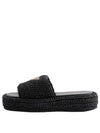 Crochet Flatform Slide Slippers Black - PRADA - BALAAN 2