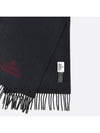 Logo Wool Fringe Muffler Grey - VIVIENNE WESTWOOD - BALAAN 3