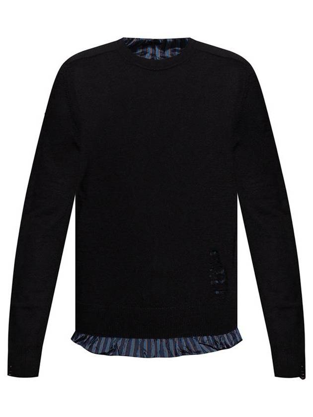 Layered Wool Knit Top Black - MAISON MARGIELA - BALAAN 1
