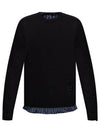 Layered Wool Knit Top Black - MAISON MARGIELA - BALAAN 1