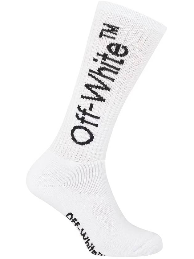 Striped Logo Long Socks White - OFF WHITE - BALAAN 4